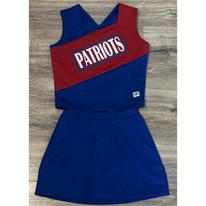 NEW Girls RWB PATRIOTS Cheerleader Uniform Outfit Costume 30" TOP Super Bowl